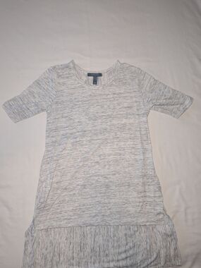 Lisa Rinna Collection Light Gray Short Sleeve Tunic